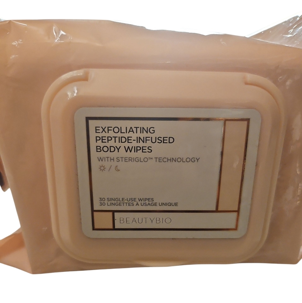 BeautyBio Exfoliating Peptide-Infused Body Wipes - Tan